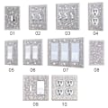 Miniatyrbilde 6 av 10: US Standard Switch Panel Sticker Rhinestones Socket Frame 02 02 02