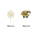 Miniatyrbilde 2 av 10: Cupcake Toppers Kakeinnlegg Flagg 36PCS-A 36PCS-A 36pcs-A