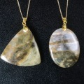 Pikkukuva 8 / 10: Stone Kaulakoru Riipus Natural Akaatti Riipus TRIANGLE TRIANGLE triangle