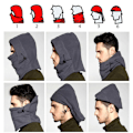 Miniatyrbillede 3 af 10: Balaclava Vinterhat SORT black