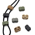 Miniatyrbilde 5 av 10: 2stk Fjærsnor Låser Toggle Stopper SORT Black