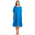 Miniatyrbillede 1 af 8: Unisex hættehåndklæde Poncho BLÅ Blue