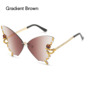 Pikkukuva 1 / 10: Diamond Butterfly Aurinkolasit Bling Aurinkolasit GRADIENT BROWN Gradient Brown