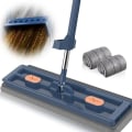 Miniatyrbillede 1 af 10: Stor flad moppe 360° mikrofiber roterende mopper BLÅ Blue