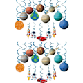 Pikkukuva 5 / 5: 28kpl Space Hanging Swirls Koristeet kattoon riippuvat pyörteet . 28pcs