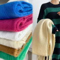 Miniatyrbilde 8 av 10: Mohair Dame Skjerf Lang Skjerf ROSE RED rose red