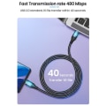 Miniatyrbillede 8 af 10: USB-C til Type C-kabel Datalinje VERTICAL BEND 3M VERTICAL BEND Vertical Bend 3m