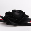 Miniatyrbillede 3 af 10: Bredt elastisk bælte store blomster linning SORT black