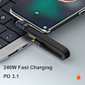 Pikkukuva 10 / 10: 40 Gbps USB4.0-kaapeli USB C - Type C -johto MM PYSTYTAIVUTUS MM M-M Vertical Bend