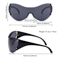 Miniatyrbillede 3 af 10: Y2K Solbriller Wrap Around Shades C5 C5 C5