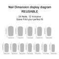 Miniatyrbild 5 av 10: Franska Fake Nails False Nail A2-01-01 A2-01-01 A2-01-01