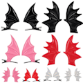 Pikkukuva 8 / 10: 3 paria Halloween-hiusneulat Devil Ears -pääpanta PUNAINEN 02 02 red 02-02