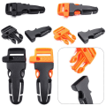 Miniatyrbillede 10 af 10: 5 stk Side Release Spænde Survival Whistle Spænder SORT Black