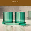 Pikkukuva 1 / 9: Hammasharjakuppi Gargle Cup GREEN 2KPL JA PERUS 2KPL JA PERUS green 2pcs and base-2pcs and base