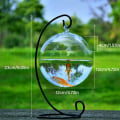 Miniatyrbilde 2 av 10: Hengende glass fiskeskål Fish Tank WHITE 02 02 White 02-02
