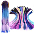 Miniatyrbild 10 av 10: Färgad Pigtail hästsvans Twist Braid Hårrep 3 3 3