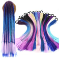 Miniatyrbilde 10 av 10: Farget Pigtail Hestehale Twist Braid Hair Tau 9 9 9