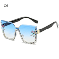 Miniatyrbillede 1 af 10: Overdimensionerede solbriller Firkantede solbriller C6 C6 C6
