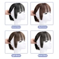 Miniatyrbillede 10 af 10: Princess Cut Bangs Syntetisk paryk BRUN SORT BRUN SORT Brown black