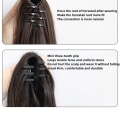 Pikkukuva 5 / 9: Pitkät hiukset peruukki Claw Clip BLACK BINDING STYLE BINDING STYLE black binding style-binding style