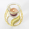 Miniatyrbillede 4 af 10: Guld Jern Kunst Glas Lysekop Fyrfadslys Lysestage C C C