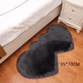 Miniatyrbilde 2 av 10: Dobbel hjerteformet Gulvteppe Love Sofaputer Matte LYS Light Grey