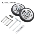 Miniatyrbilde 1 av 10: 2 stk Bytt ut hjul Reisebagasjehjul 80MM*24,5MM 80mm*24.5mm
