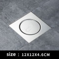 Miniatyrbild 1 av 10: Golvavlopp av presstyp Golvmonterat avlopp 12X12CM 12X12CM 12x12CM