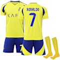 Miniatyrbillede 1 af 2: 2024-2025 Al-Nassr FC fodbolddragter til børn nr. 7 Ronaldo 18