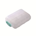 Miniatyrbilde 1 av 10: 2 STK 12 Grid Pill Box Daily Pill Case HVIT White