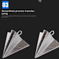 Miniatyrbilde 7 av 10: 1/2 stk Fiskeledningssynker Fiskevektsluke 1PC100G 100G 1pc100g