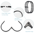 Miniatyrbilde 4 av 10: 8 Stk Dusjgardinkroker Dusjringer SORT SORT black