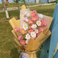 Miniatyrbilde 4 av 10: Håndstrikket lavendelblomst Lavendelflettet blomst BEIGE Beige