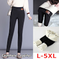 Miniatyrbillede 9 af 10: Fleeceforede Leggings Vinter Leggings SORT 4XL Black 4XL