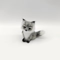 Pikkukuva 9 / 10: Simulaatio Furry Fox Malli Kettu Figuurit VALKOINEN B B White B-B