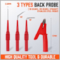 Miniatyrbillede 2 af 7: 22 STK Multimeter Testledninger Tilbage Probes Kit Pins Alligator Clip