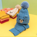Miniatyrbillede 5 af 10: Hat Tørklædesæt Strikket kasketdragt FARVE 2 FARVE 2 Color 2