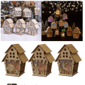 Miniatyrbilde 4 av 6: 2STK Julelys Trehus Lysende Hytte 7X7X9CMSNØ 7x7x9cmSnow  Man