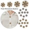 Miniatyrbilde 4 av 10: 10 stk Pearl Rhinestone Knapper Skjorte Knapper SØLV 18MM10STK silver 18MM10pcs-10pcs