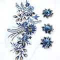 Miniatyrbild 6 av 10: Mesh Broderi Blomma Spets Patch Paljett Broderad Patch CC C