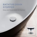 Miniatyrbilde 4 av 7: Dain-stopper for badekar Pop Up-avløpsstopper for badekar