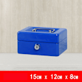 Pikkukuva 1 / 8: Metallinen kassakaappi SININEN 15cm x 12cm x 8cm BLUE 15cm x 12cm x 8cm