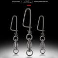 Miniatyrbillede 5 af 10: 10 stk Fishing Snap Connector med Pin Rolling Swivel 3 3 3