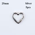5 st Fjäderringspännen Karbinhakar Plånböcker Handväskor SILVER 25MM Silver 25mm