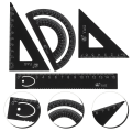 Pikkukuva 6 / 10: 4 kpl/ set Piirustustyökalut Math Geometry Tool MUSTA black