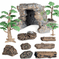 Miniatyrbillede 10 af 10: Kunstig Stubbe Miniaturesten 1-3 STK 1-3 STK 1-3pcs