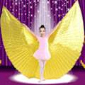 Miniatyrbillede 10 af 10: Mavedans Wings Isis Wings GULD ÅBEN ÅBEN Gold Open-Open
