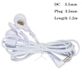 Pikkukuva 4 / 7: 4 kpl 2-tie koneen hierontapainikekaapeli elektrodi TENS johdot 4PCS