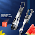 Miniatyrbillede 7 af 10: Vandmelon Slicer Cutter Vandmelon Gaffel Frugt Forks Slicer