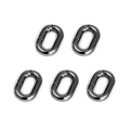 Miniatyrbillede 3 af 10: 5 stk Spring Oval Ringe Taske Bæltespænder SORT 31,1X20,6MM Black 31.1x20.6mm